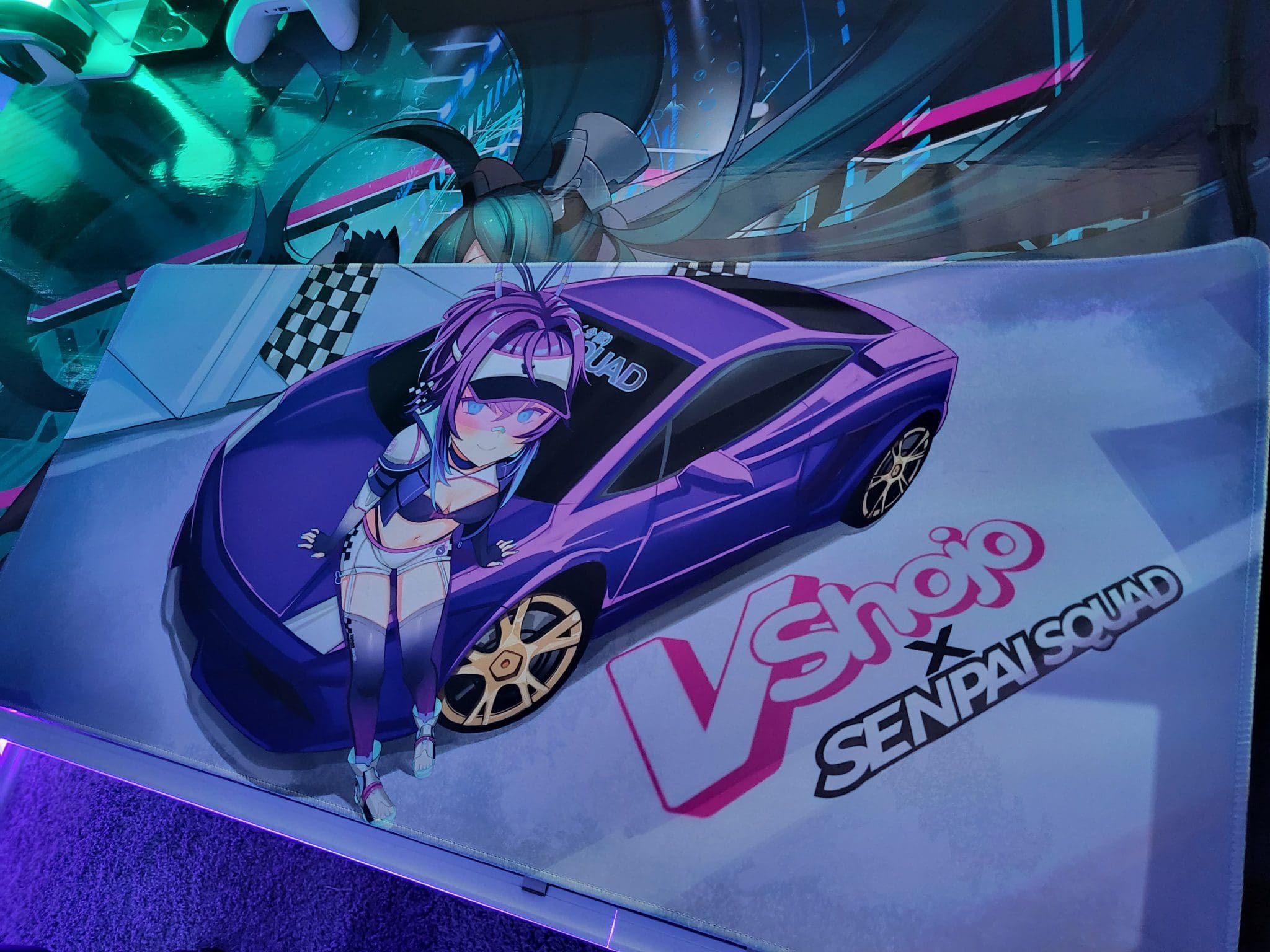 Vshojo X Senpai Squad Projekt Melody Lamborghini – Desk Mat – Senpai Squad